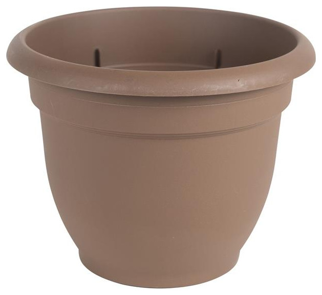 Bloem  20 in. Ariana Planter with Self Watering Grid, Chocolate