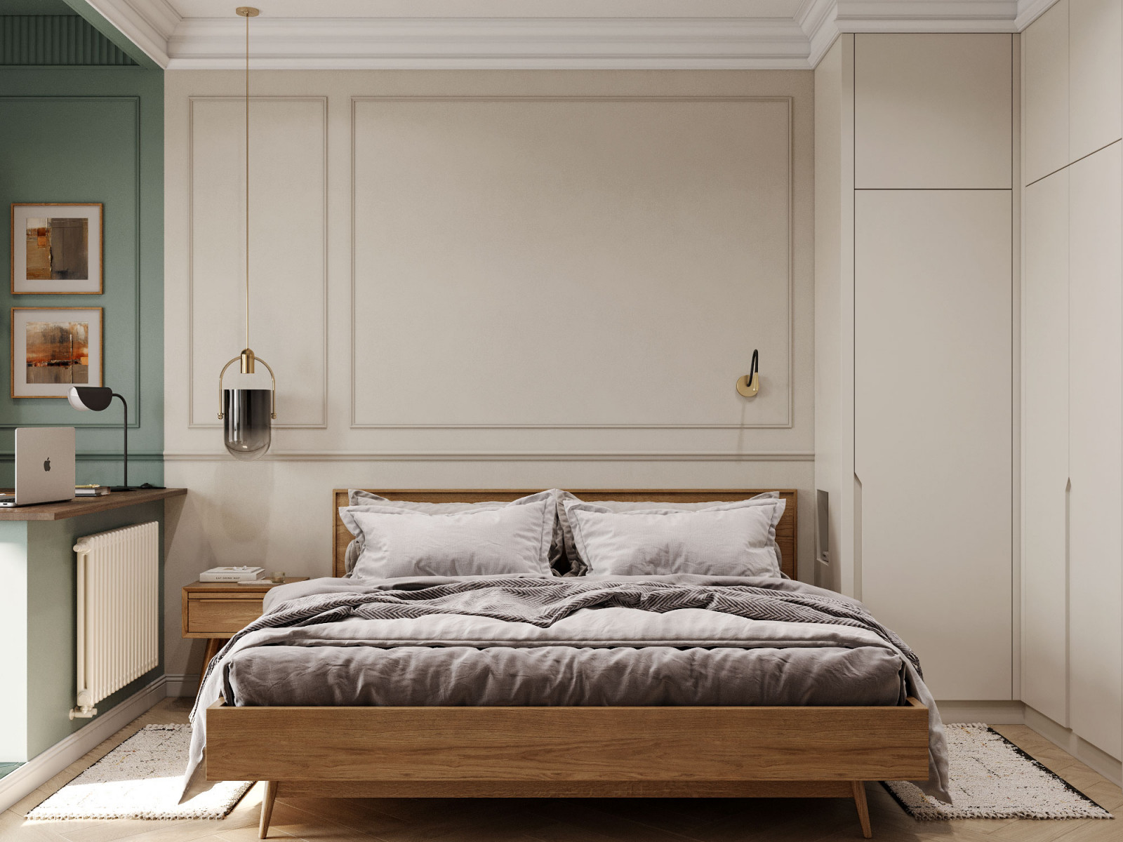 Спальня с яркими акцентами в ЖК Соло