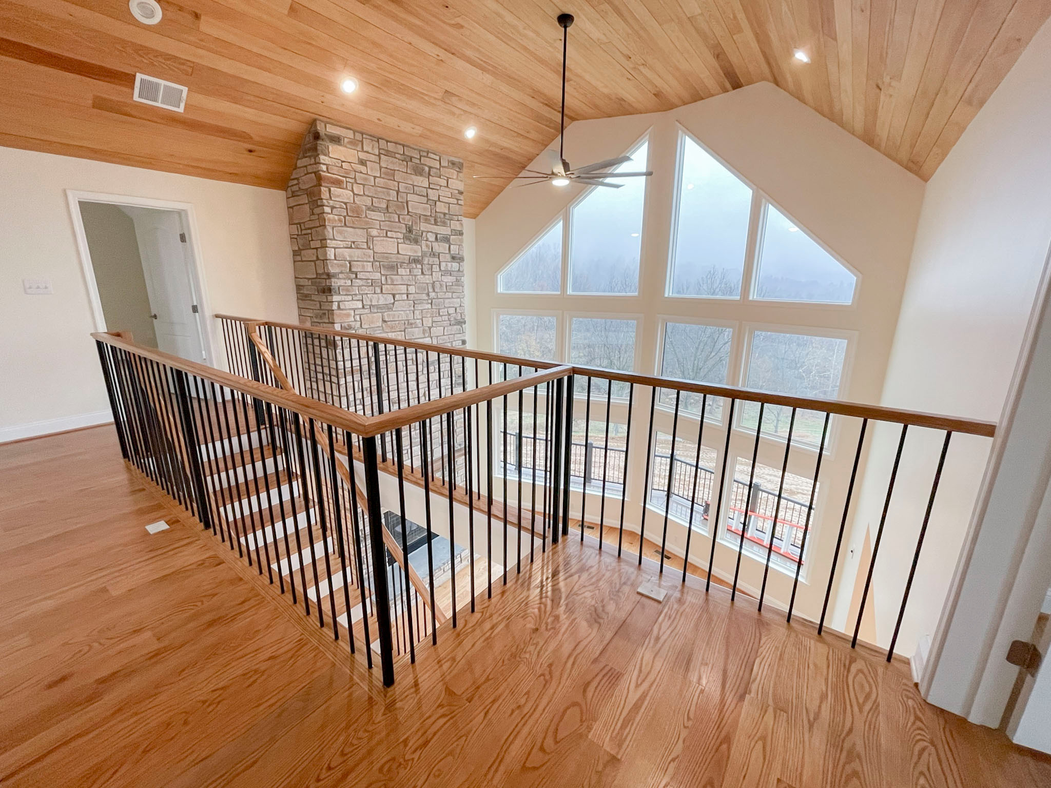 97_Airy Straight-Floating Staircase in Transitional-Mountain Home, Luray, VA 228
