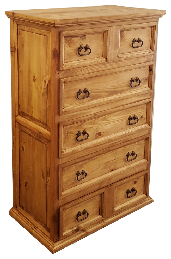 Traditional Rustic Semanario Tall Chest Of Drawers Rustic Dressers