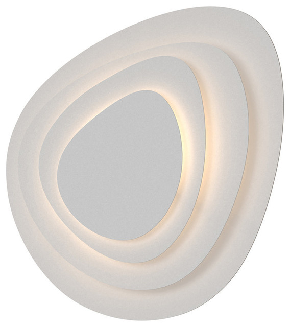Abstract Panels Architectural 4-Plate LED Sconce, Textured White ...