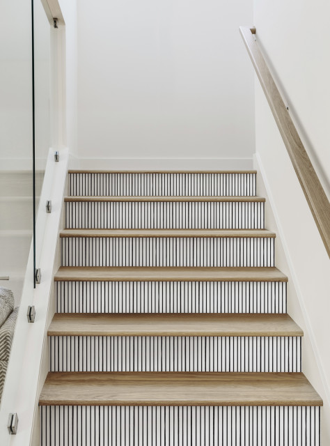 Painted Vertical Lines Peel and Stick Stair Riser Strips, 48