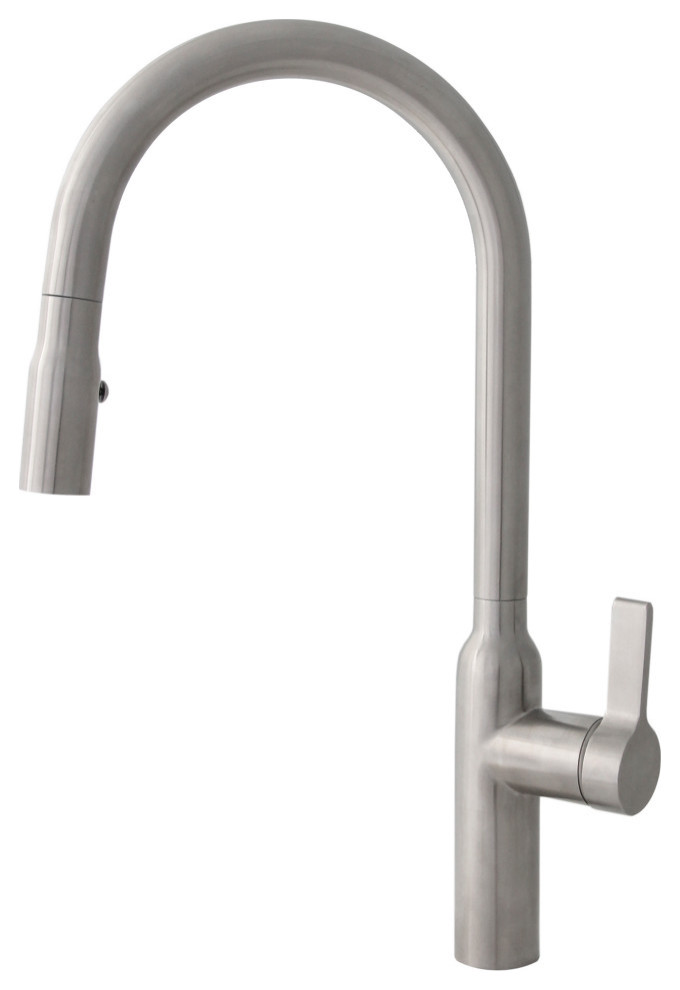 STYLISH Kitchen Sink Faucet Single Handle Pull Down Dual Mode Stainless Steel