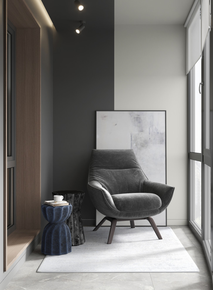 балкон при кухне-гостиной