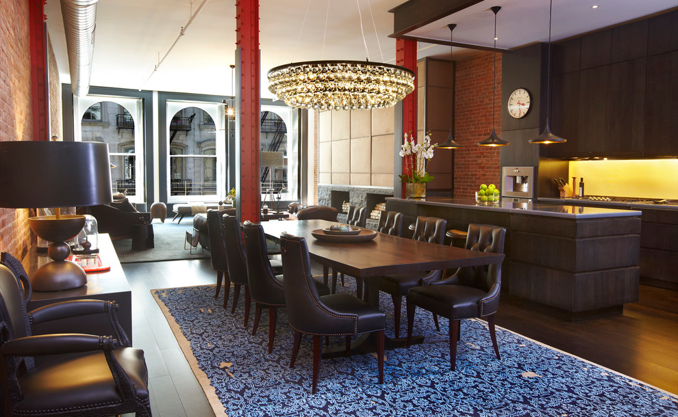 This is an example of an industrial dining room in New York.