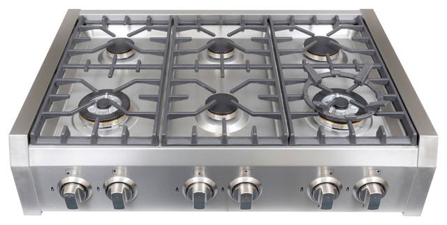 Korkland Slide In Gas Cooktop Professional Style 6 Sealed Burners Gas Cooktop Professional Style
