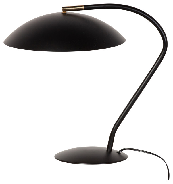Mid Century Modern Task Table Lamp, Modern Black Table Lamp