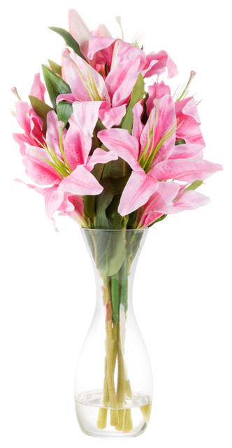 pink artificial flower arrangements