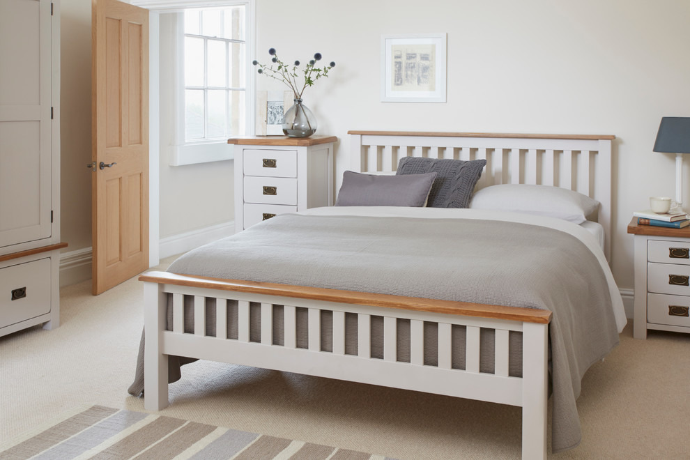 Kemble Rustic Oak And Painted Bedroom Contemporary Bedroom
