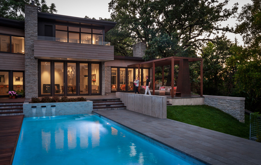 Inspiration for a contemporary pool in Minneapolis.