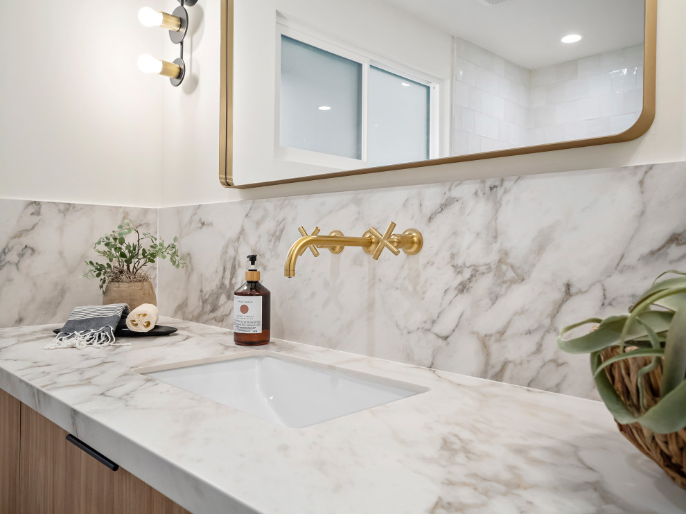 Complete home remodel in San Clemente - Modern - Powder Room - Orange ...