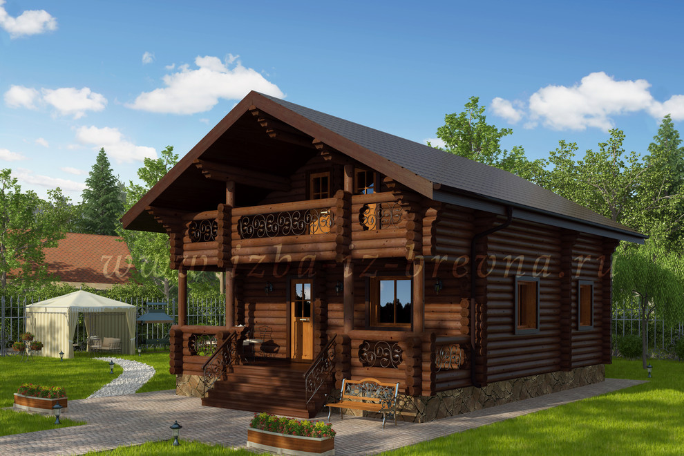 Проекты бань из оцилиндрованного бревна