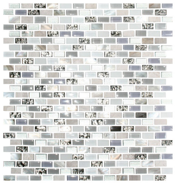 Silver White And Gray Metallic Glass Tile Contemporary Mosaic Silver White And Gray Metallic Glass Tile Contemporary Mosaic By Susan Jablon Mosaics