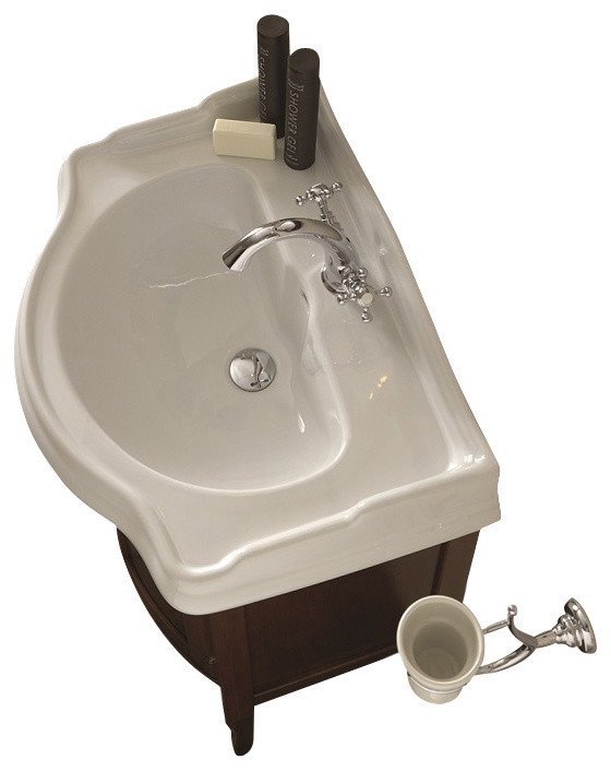 WS Bath Collections Retro Bathroom Vanity with One Faucet Hole