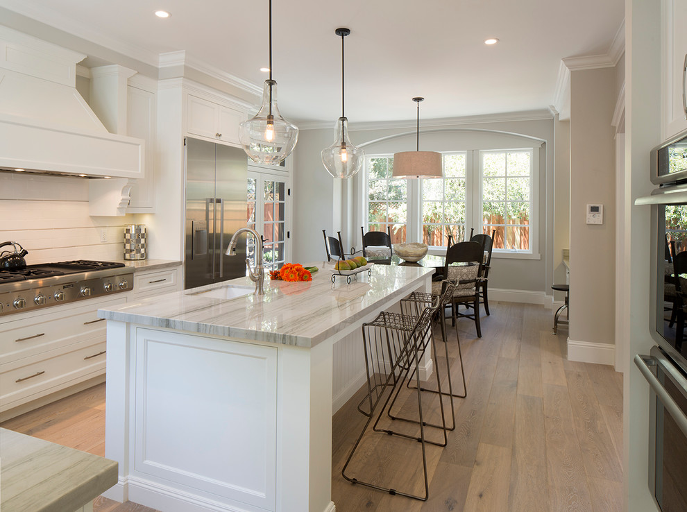 Example of a mid-sized transitional kitchen design in San Francisco