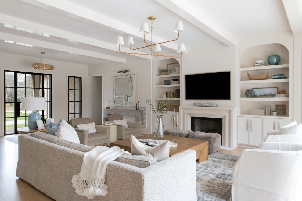 French Modern Estate - French Country - Living Room - Nashville - by ...