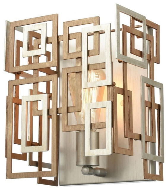 Geometric Wall Light One Light Wall Sconce with Overlapping
