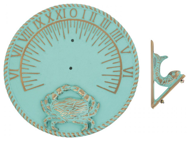 Brass Armillary Sundial (Solid Brass W/Verdigris Highlights) - Sundials