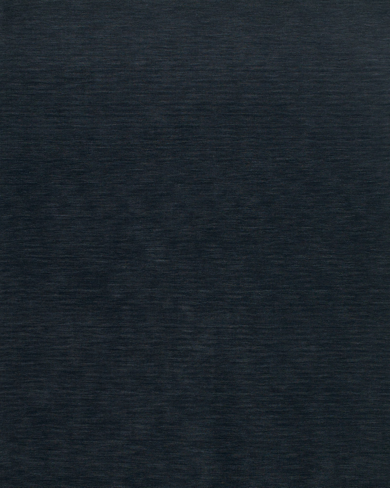 Weave & Wander Celano Contemporary Wool Rug, Black, 2'-6" X 8'