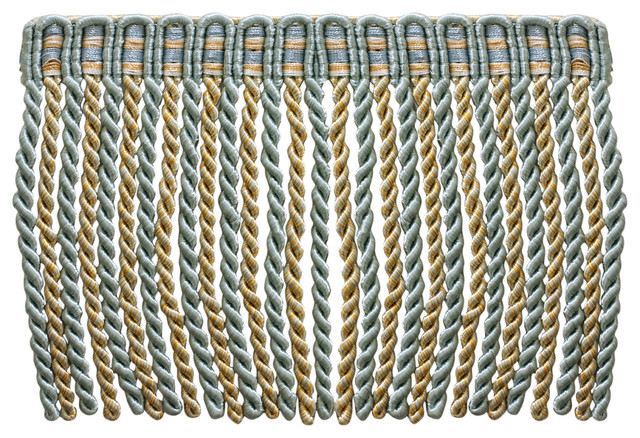 White Olive Green Light Gold Style# DB6 16 Ft // 5 Meters 5.4 Yard Value Pack of 6 Inch Long Bullion Fringe Trim Olive Garden 010