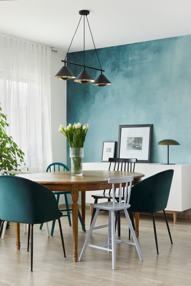 Design ideas for a beach style dining room in Barcelona.