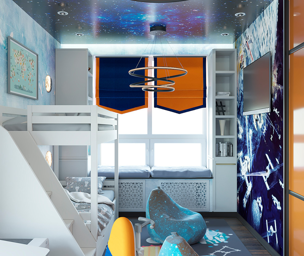 Яркая сочность. Трехкомнатная квартира на Озерной