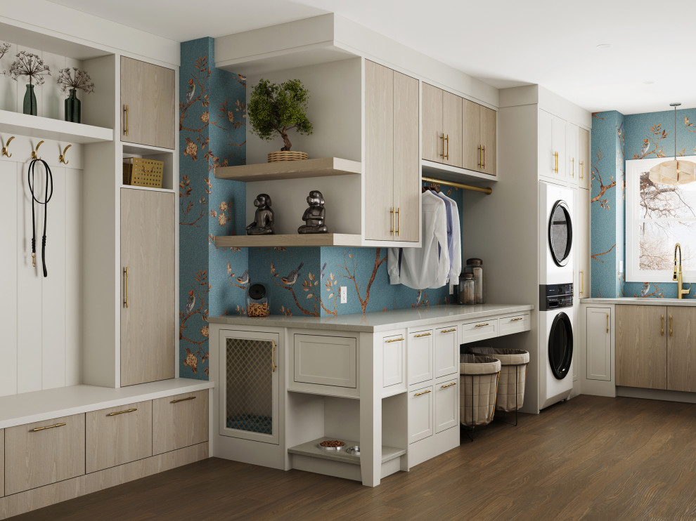 A Multifunctional Laundry/ Mudroom Designed with the Family Dog In Mind