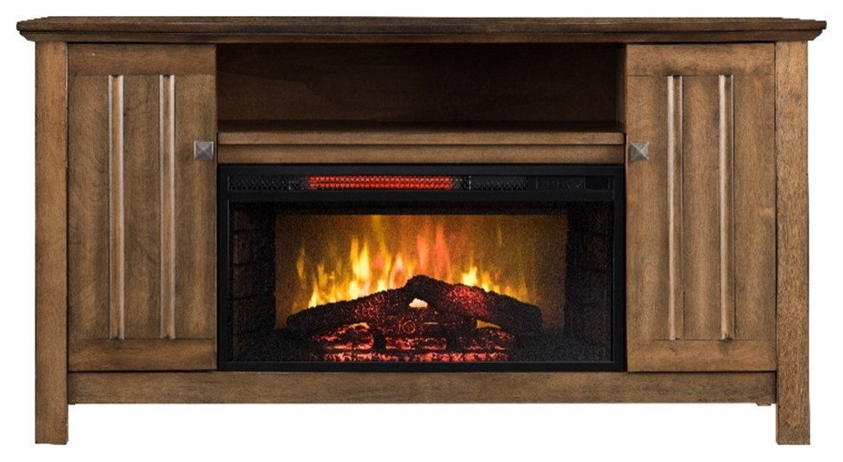 OS Home 5542 Infrared Electric Fireplace Media Console Entertainment Centers And Tv Stands