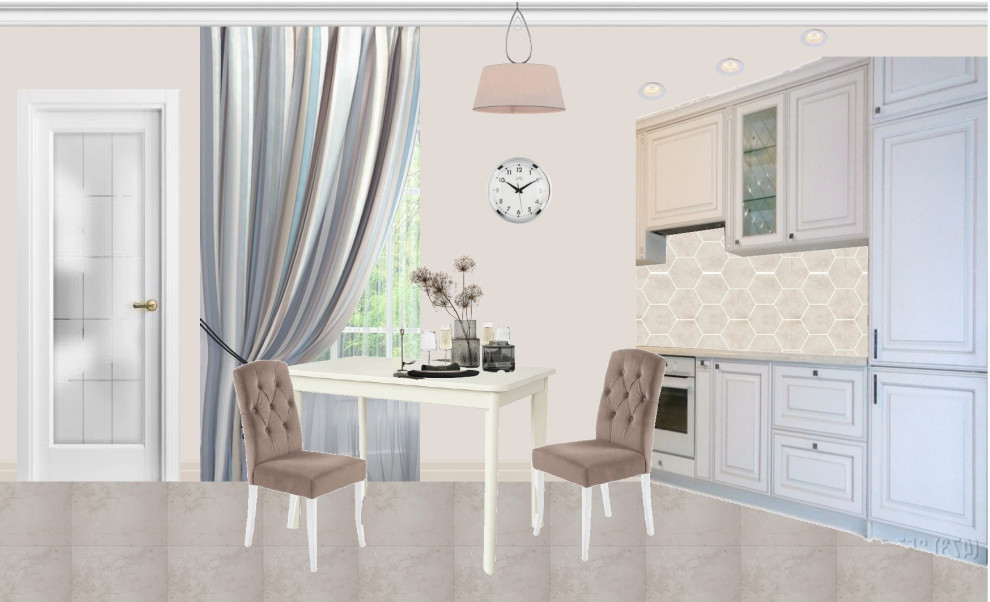 Кухня-столовая площадь 10,9 кв. метра