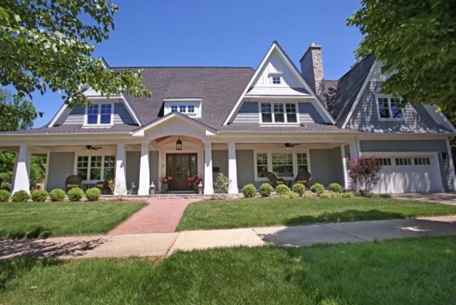 Inspiration for a transitional exterior home remodel in Orange County