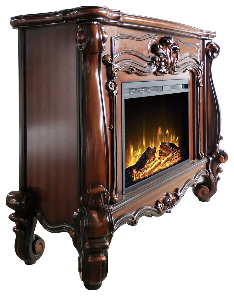 ACME Versailles Fireplace in Cherry Oak Finish