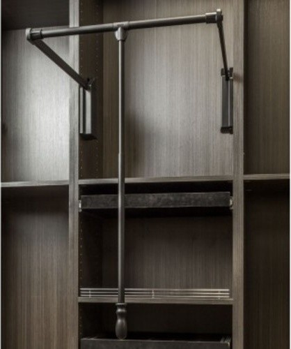 Hardware Resources 1523sc 23 Inch Wide Pull Down Closet Rod With