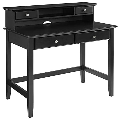 Campbell Desk And Hutch Set Black Desk & Hutch Traditional Desks