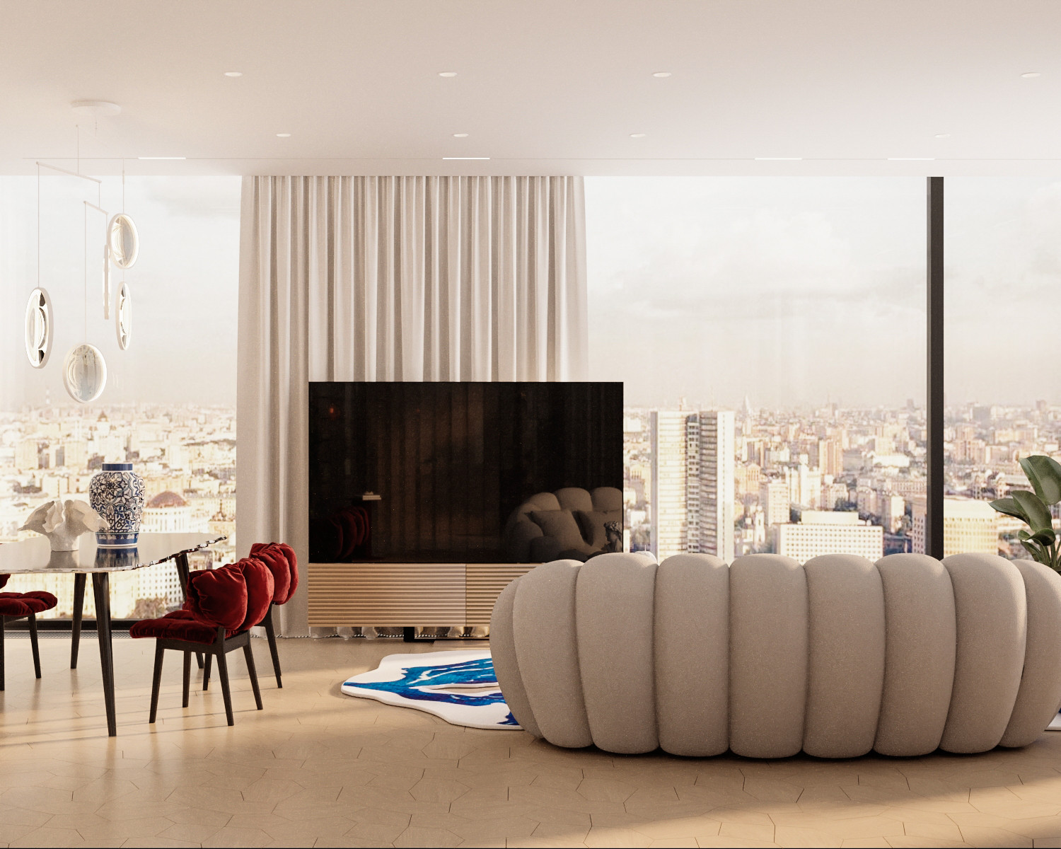 Квартира в стиле фотостудии без единой стены