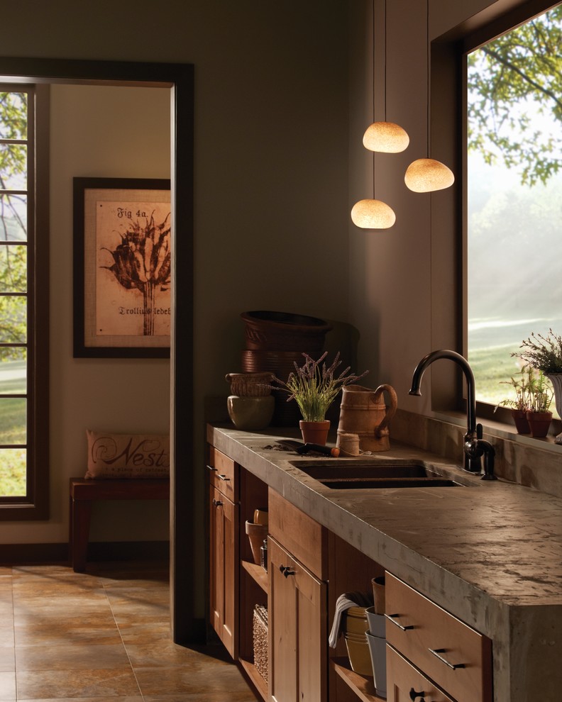 Kitchen - rustic kitchen idea in Phoenix