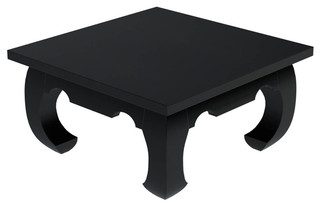 Ming Asian Black Solid Wood Square Opium Coffee Table Asian Coffee Tables By Sierra Living Concepts