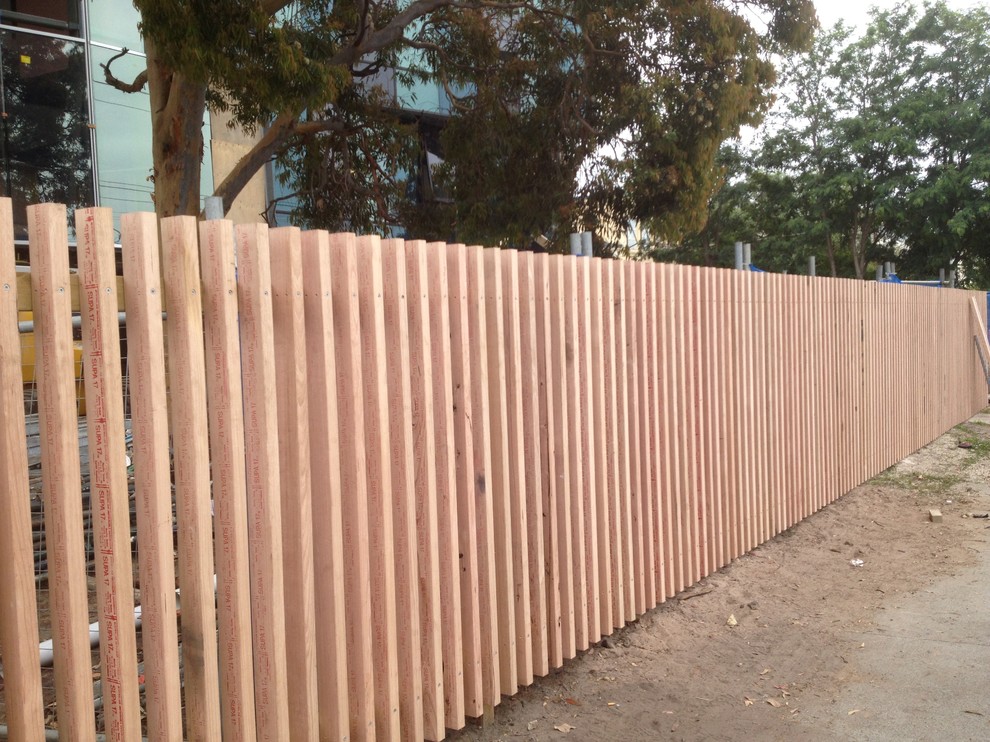 decorative boundary timber fence Melbourne by Fletchers Fencing Houzz