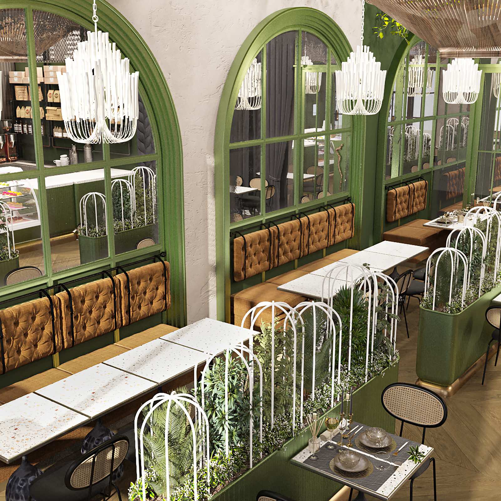 Дизайн-проект интерьера Кафе-Кондитерская