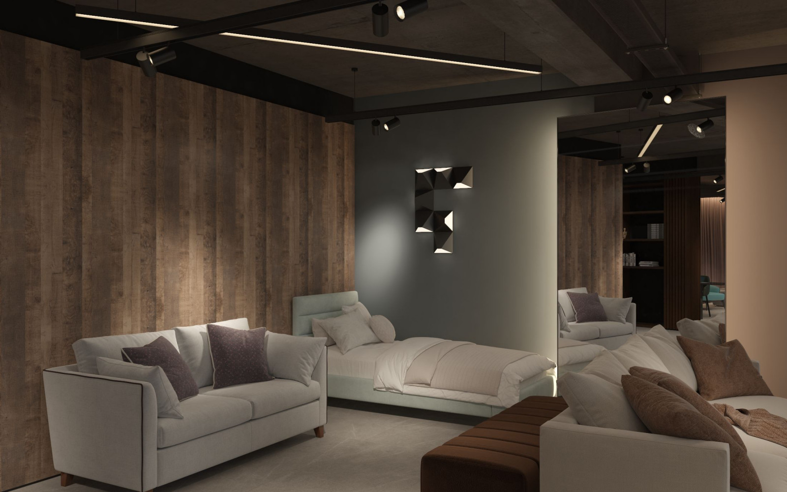 Интерьер мебельного магазина.