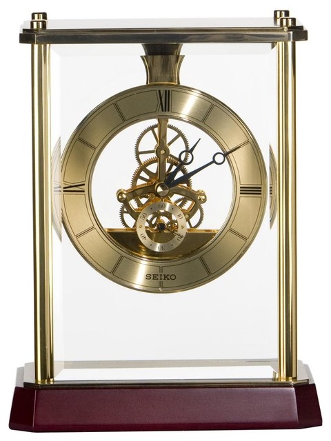 Seiko Gold Skeleton Mantel Clock