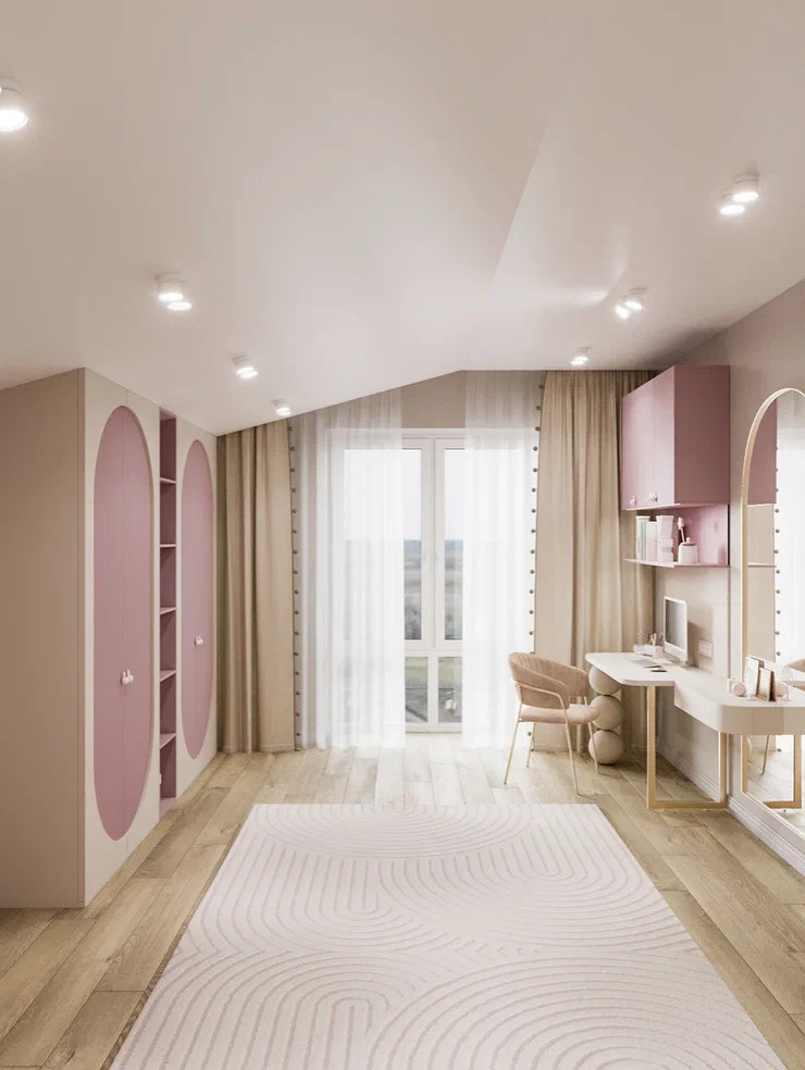 Спальня для девочки 20 кв.м.