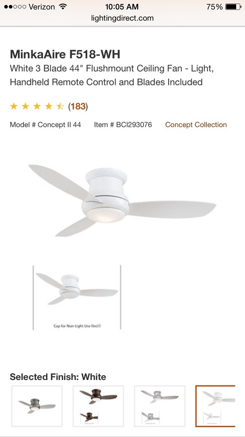 Recommend A Bright Ceiling Fan This Is My Favorite Celing Fan We Have A Couple Also Comes In Brushed Nickel I Believe It Uses 100w Light