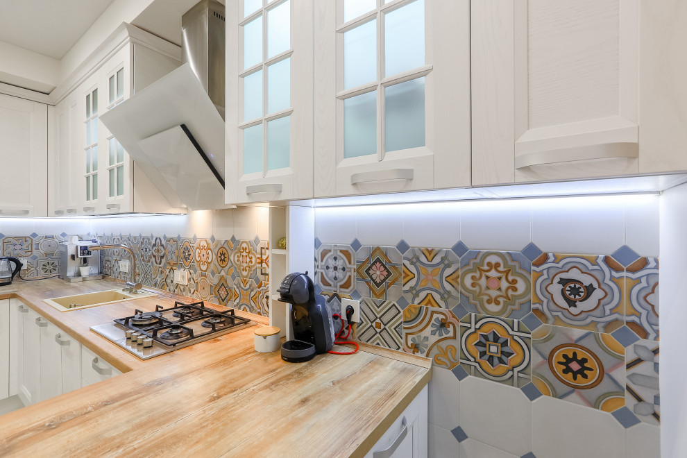 apartment with light blue doors