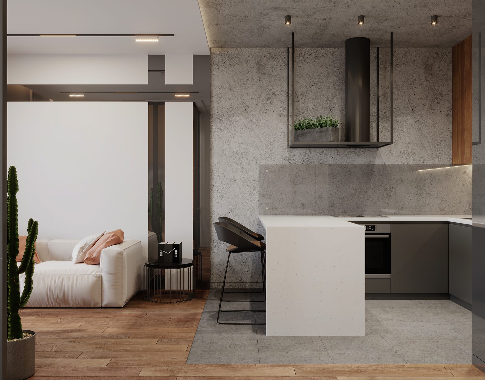 Дизайн интерьера 1к квартиры в ЖК Зиларт