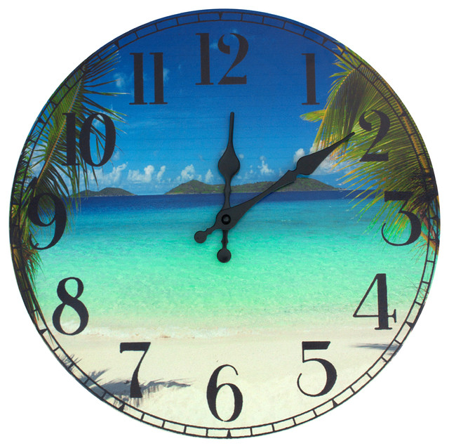 Caribbean Beach Wall Clock