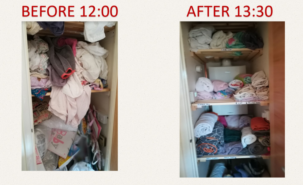 AIRING CUPBOARD- Young family home organisation