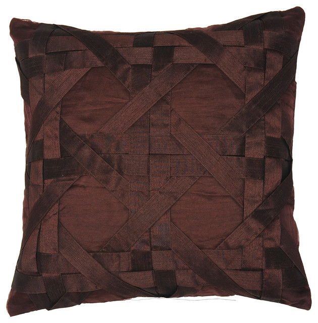 Laura Light Blue Lattice Pillow 18x18 Contemporary Decorative