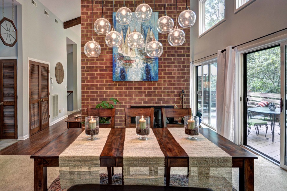 Design ideas for a contemporary dining room in Richmond.