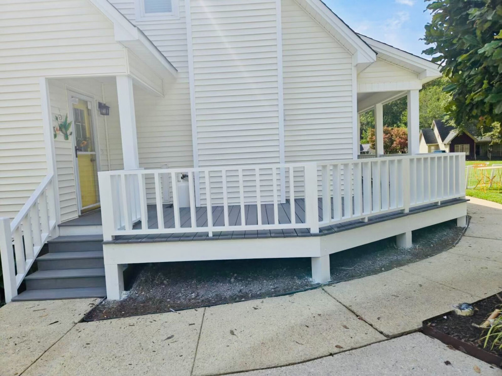 Wood Deck with Wood Rails