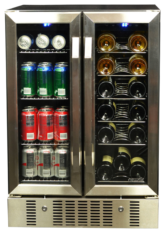 NewAir 18 Bottle and 60 Can Dual Zone Wine and Beverage Cooler